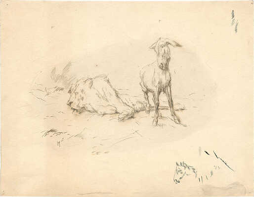 Серов Валентин Александрович. Лев состарившийся. Иллюстрация к басне И.А. Крылова 